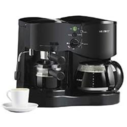 Mr. Coffee ECM21 4-Shot Espresso Machine and 8-Cup Coffeemaker Combo