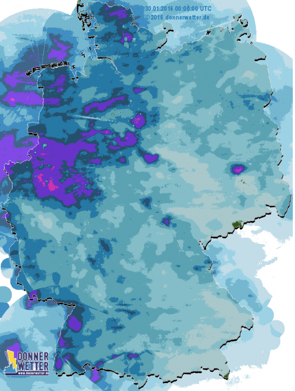 Regen: Regenradar: Deutschland ganz nass Donnerwetter.de