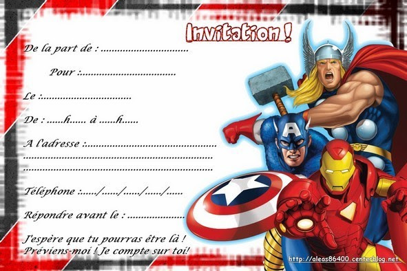 Télécharger carte anniversaire marvel a imprimer 239687 Carte