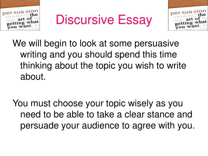 define discursive essay