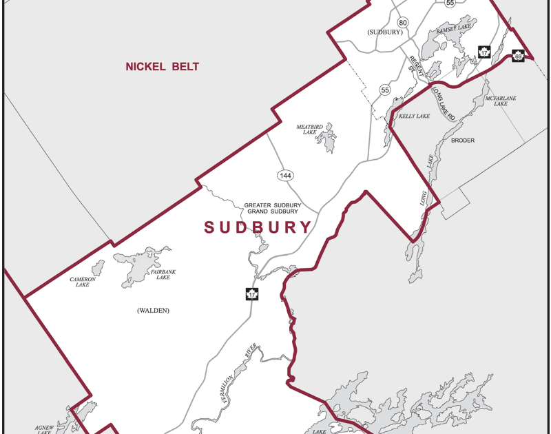 Map Of Sudbury | Color 2018