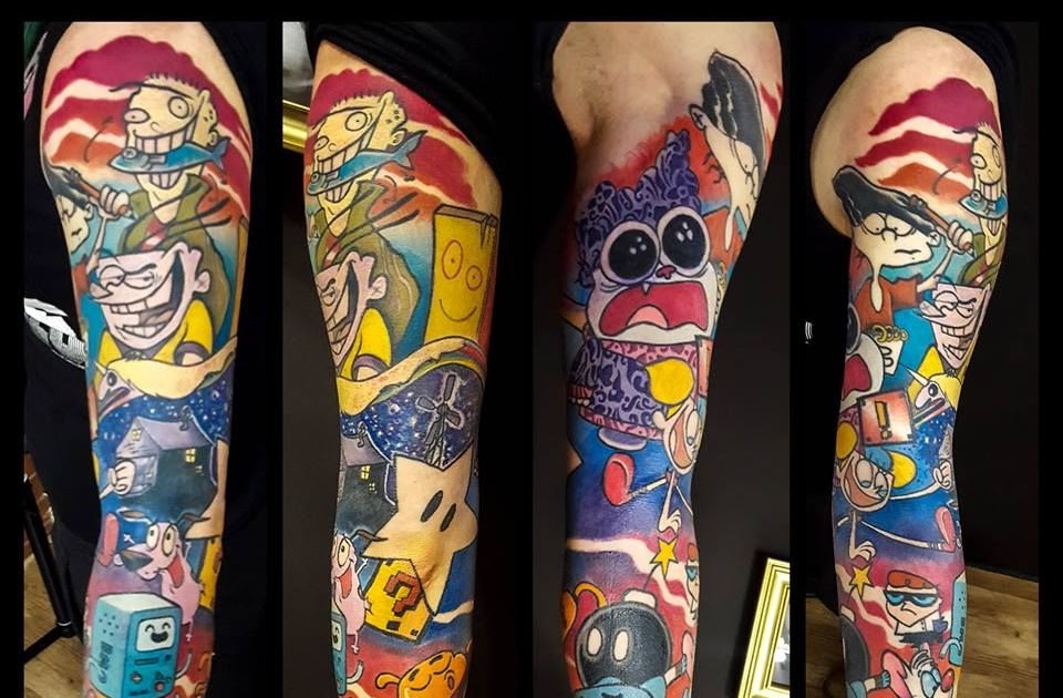 90s Cartoon Sleeve Tattoo - Josephinedish
