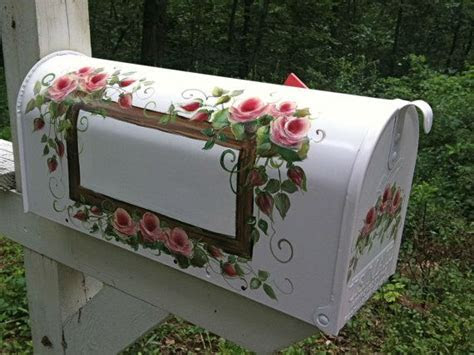 Roses on a Hand Painted Mailbox FREE by DancingBrushes on Roses on a Hand Painted Mailbox FREE by DancingBrushes on