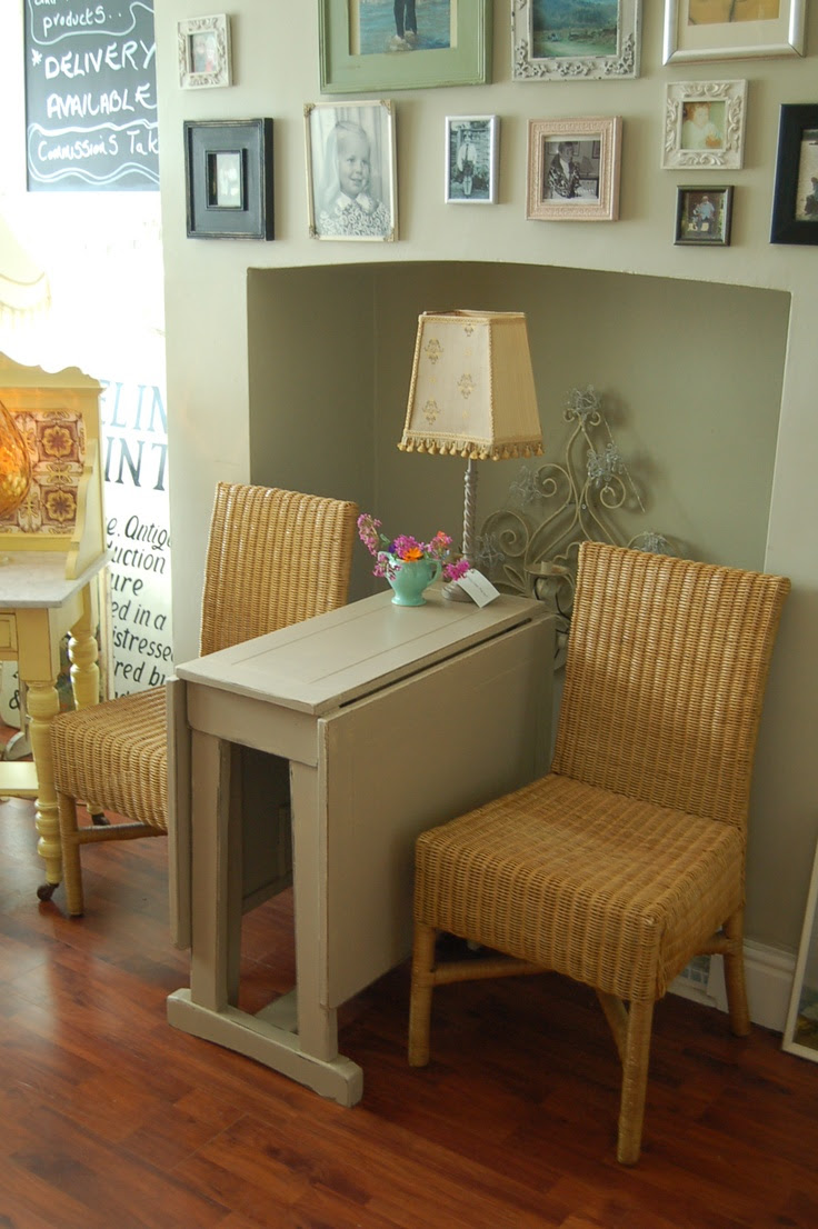 Vintage furniture painted and distressed in Farrow and Ball Mouse's Back