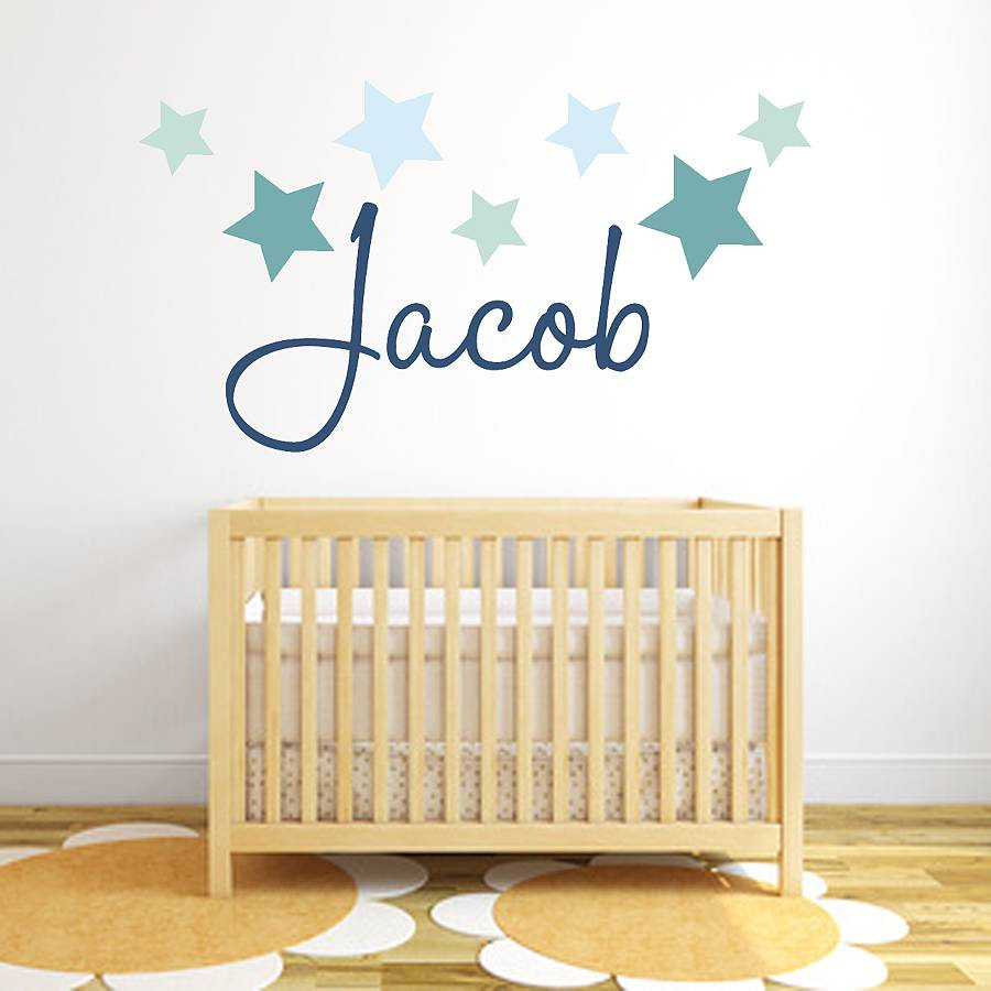 star name fabric wall stickers by littleprints notonthehighstreet.com star name fabric wall stickers by littleprints notonthehighstreet.com