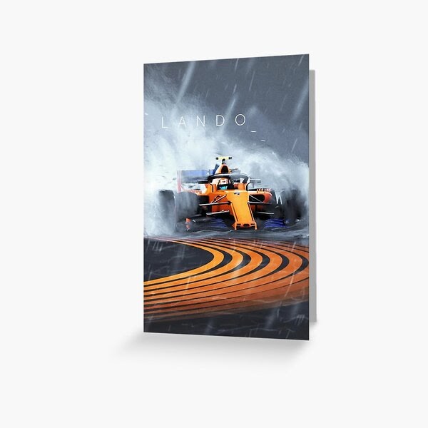 Lando Norris Birthday Card "Lando Norris" Throw Blanket by