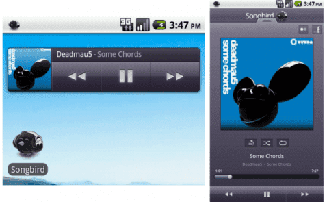 Songbird, un nuevo reproductor multimedia para Android