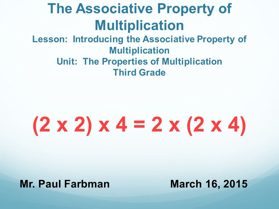 what is the definition of associative property of multiplication