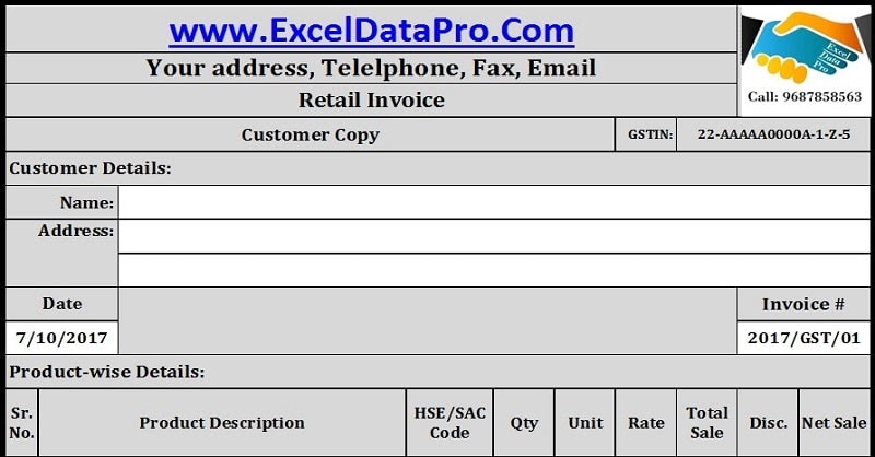 38 PDF SAMPLE INVOICE UNDER GST FREE PRINTABLE DOCX ...