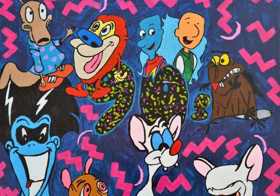 90s Nickelodeon 90s Cartoon Canvas Paintings
