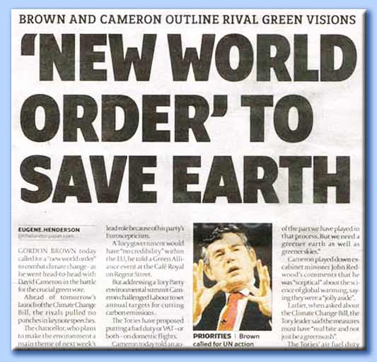 nuovo ordine mondiale per salvare la terra