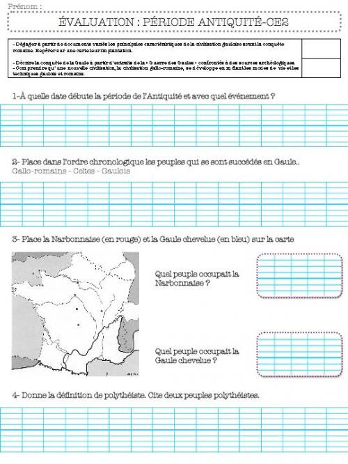 évaluation Cm1 Histoire Les 5 Périodes évaluation Sur Les Périodes De L Histoire Cm1 - Aperçu Historique