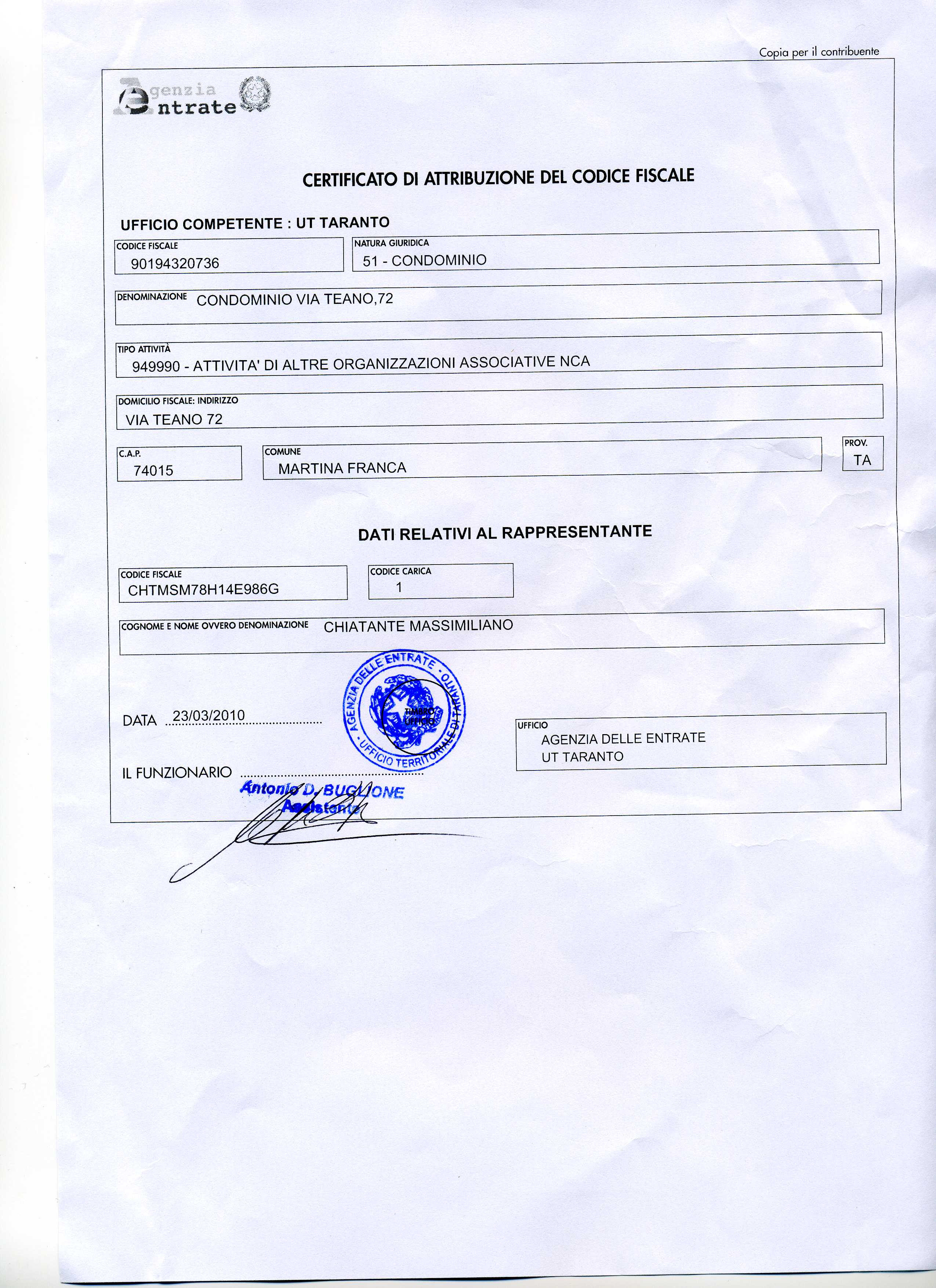 Certificato Di Attribuzione Del Codice Fiscale jasonmeraz