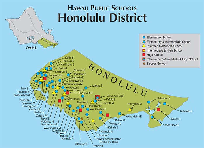 Oahu School District Map | Island Maps