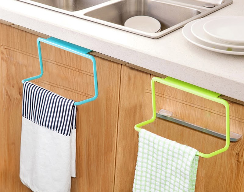 Sale 1Pc Over Door Tea Towel Holder Rack Rail Cupboard Hanger Bar Hook