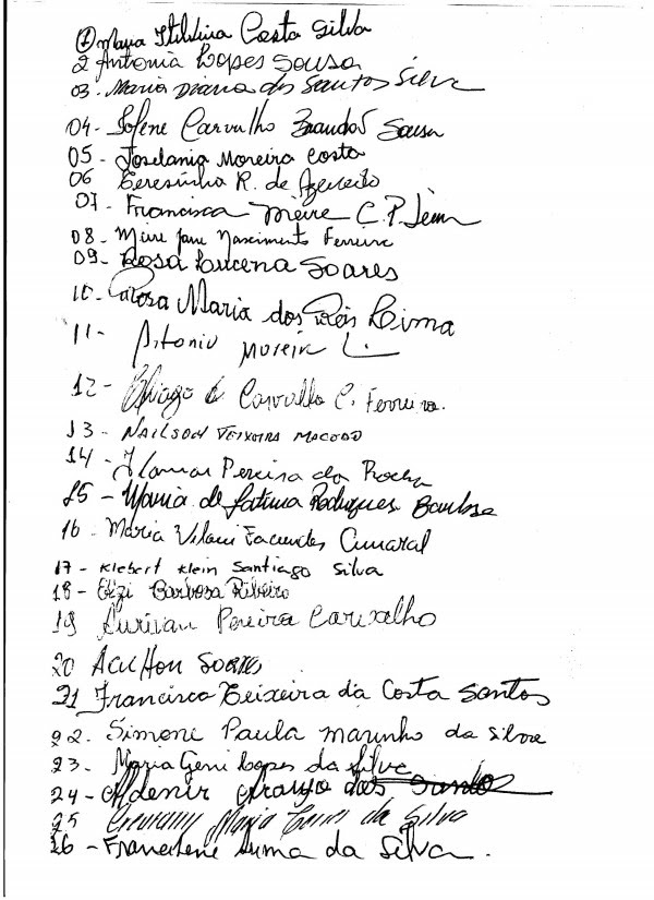 Abaixo assinado dos professores. Abaixo assinado dos professores.