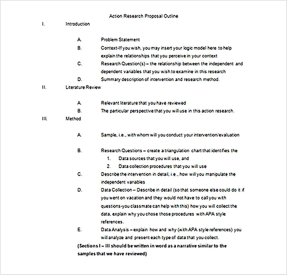 Position Paper Format Outline APA Outline Examples PDF Examples 