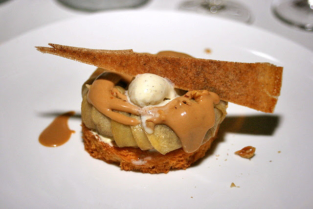 Savarin of caramelised apples with vanilla ice cream from Prelude