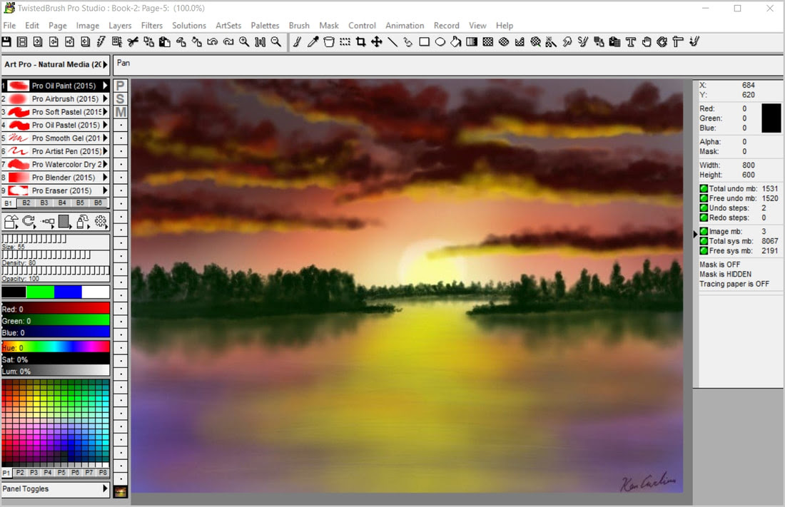 TwistedBrush Paint Studio 3.00 Full โปรแกรมวาดภาพ วาดสื่อธรรมชาติ ใช้ได้อย่างเรียบง่าย