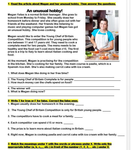 Reading comprehension exercise b1 pdf morris phillip s reading worksheets