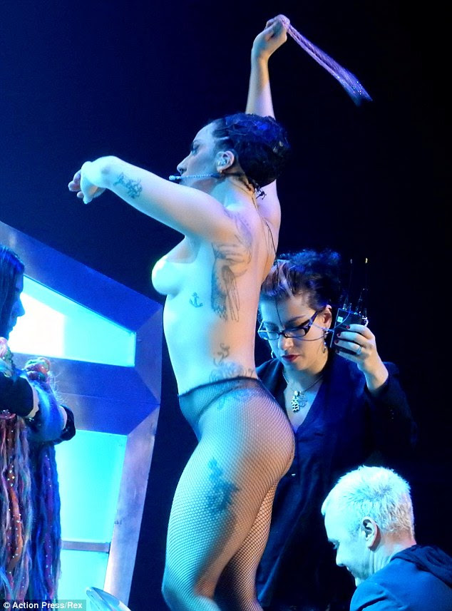 Putting her breast foot forward! Lady Gaga left little to the imagination by going completely topless during a dance rehearsal in Austria on Sunday afternoon