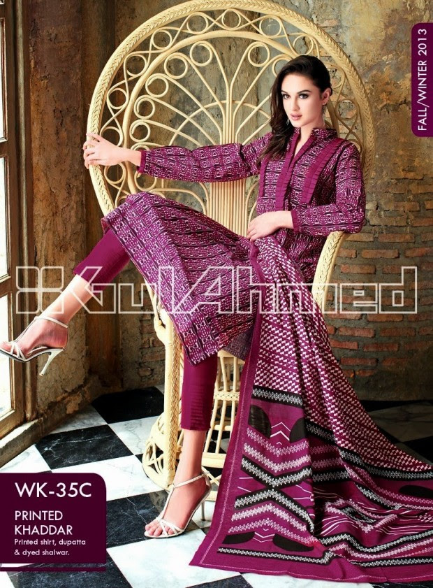 Beautiful-Cute-Girls-New-Fashionable-Dress-Design-by-Gul-Ahmed-Fall-Winter-Collection-2014-10 Beautiful-Cute-Girls-New-Fashionable-Dress-Design-by-Gul-Ahmed-Fall-Winter-Collection-2013-14-10