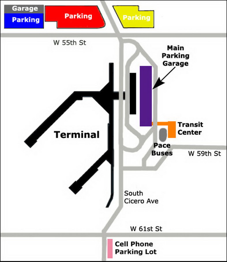 Midway airport map
