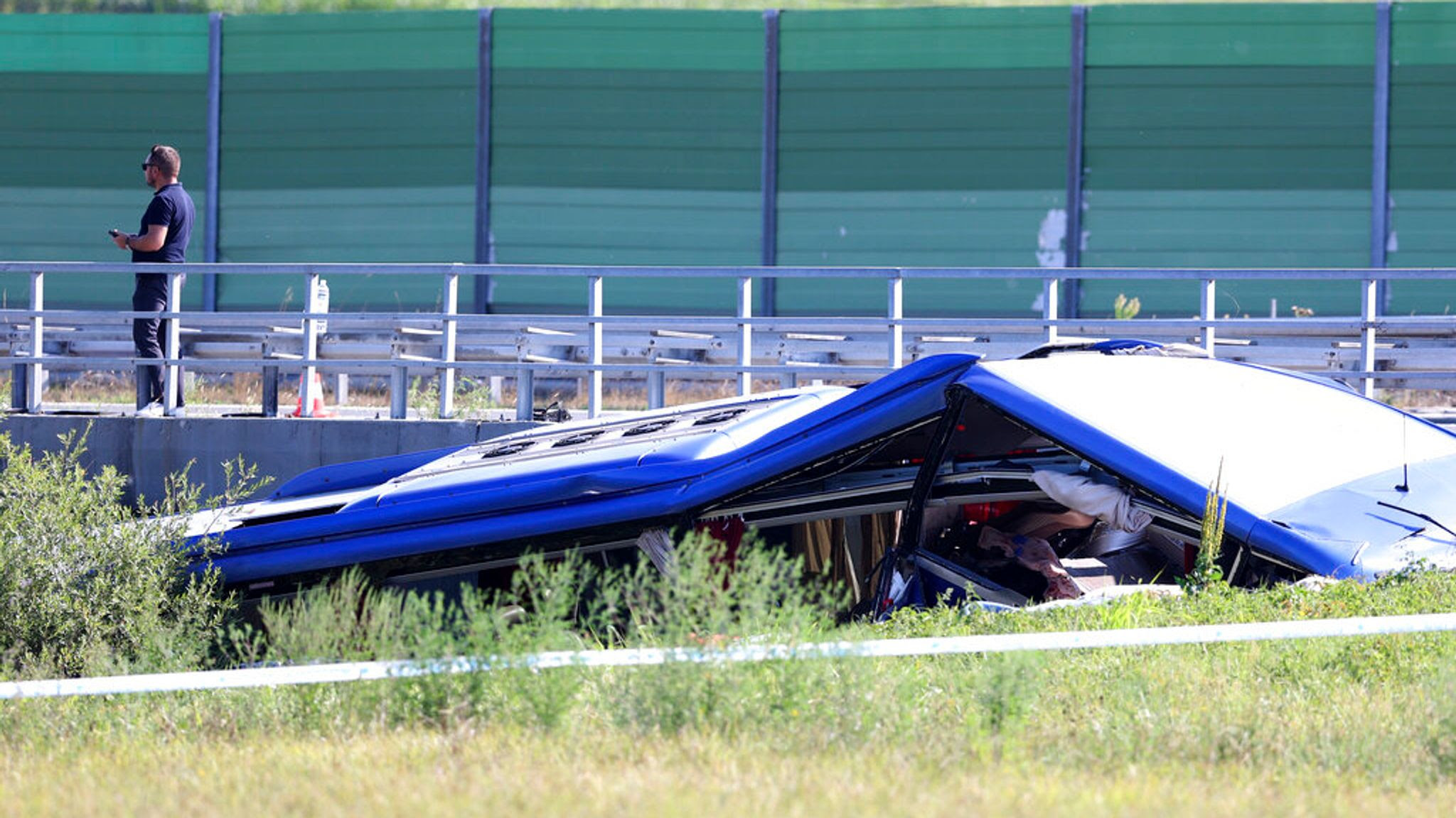 At least 12 dead and 43 injured after Polish bus carrying religious pilgrims crashes in Croatia