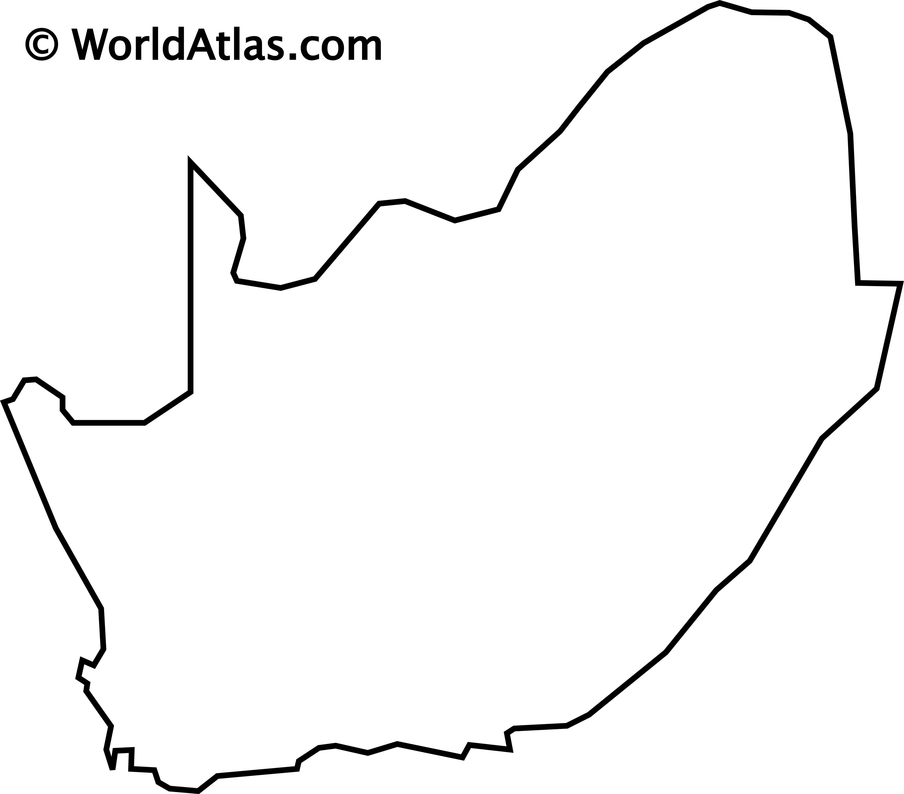 South Africa Map Outline ~ CINEMERGENTE