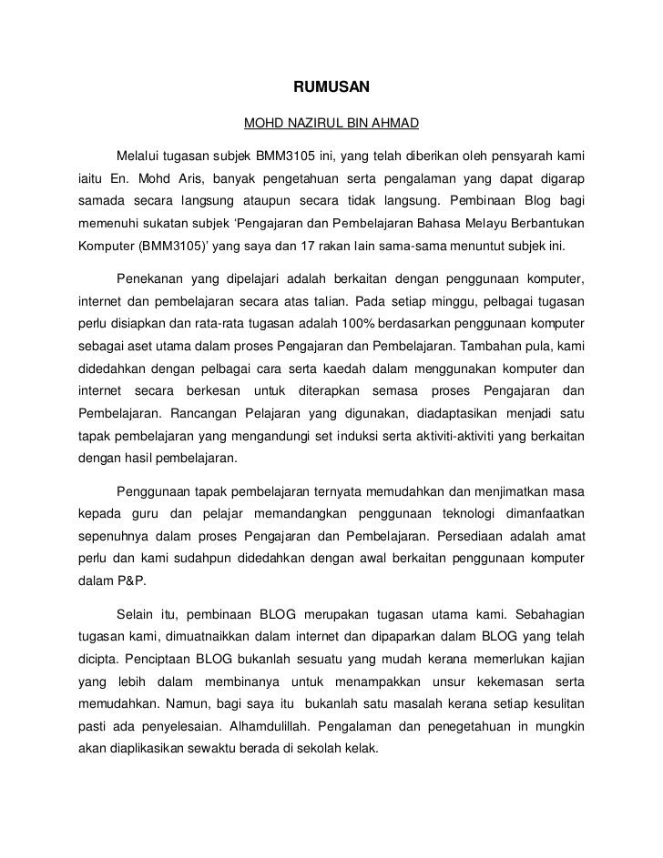Contoh Jawapan Rumusan Bahasa Melayu Pt Anirasota  My XXX Hot Girl