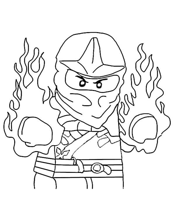 Ninjago Oni Maske Ausmalbild  Coloring and Drawing