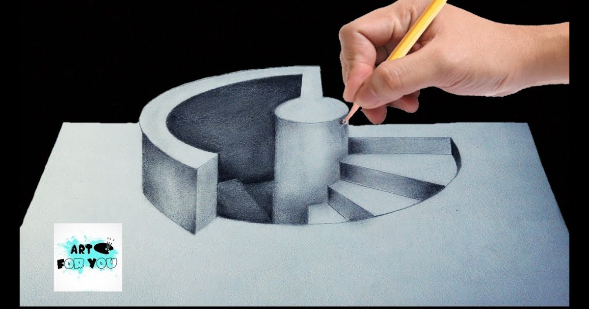 Step By Step 3D Pencil Drawings : Easy 3d Art Pencil Drawing How To ...
