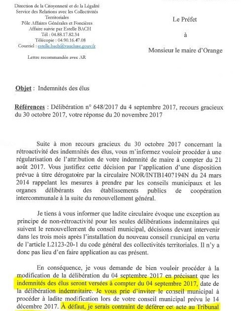 Lettre De Demission Dun Maire Au Prefet  Exemple de Lettre