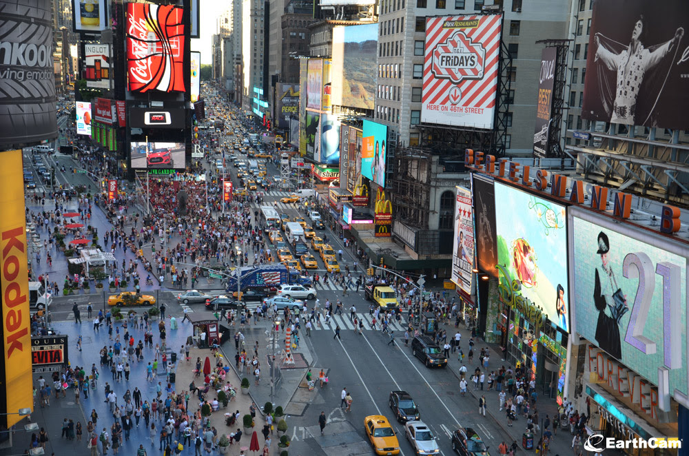 Dicas, Compras e Passeios em New York Câmera ao vivo Times Square New York