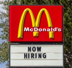 which mcdonalds hire at 15