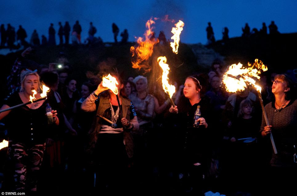 About 500 people attended a gathering at Avebury, 22 miles away from Stonehenge