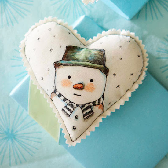 Heart-Shape Snowman Ornament