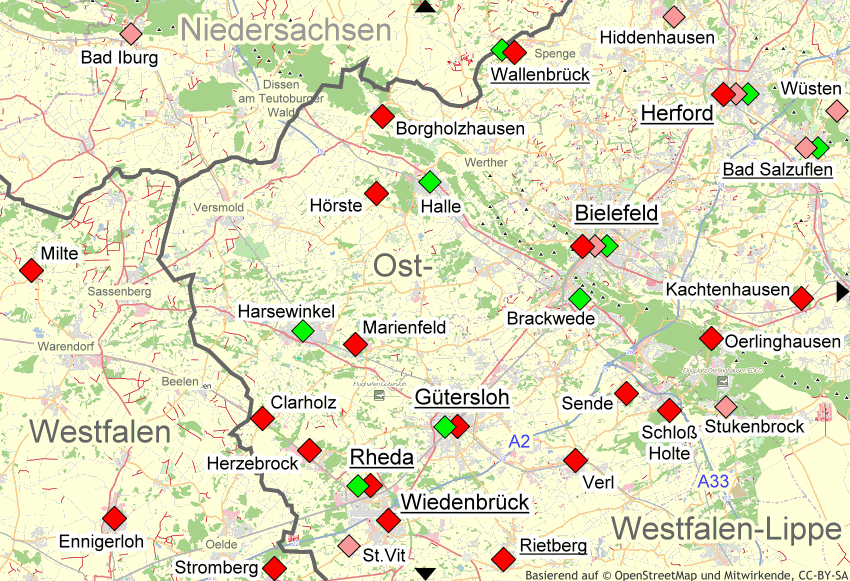 Ostwestfalen Karte | Karte