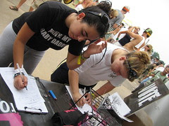 Virgin fans register to vote in the Lokahi booth