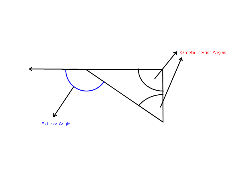 Remote Interior Angles Definition Geometry