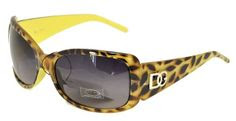 DG Eyewear 485 Oversized Rimless Designer Sunglasses Leopard: Shoes