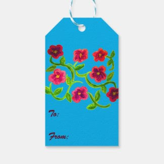 Petunia Flower Design on Gift Tags Pack Of Gift Tags