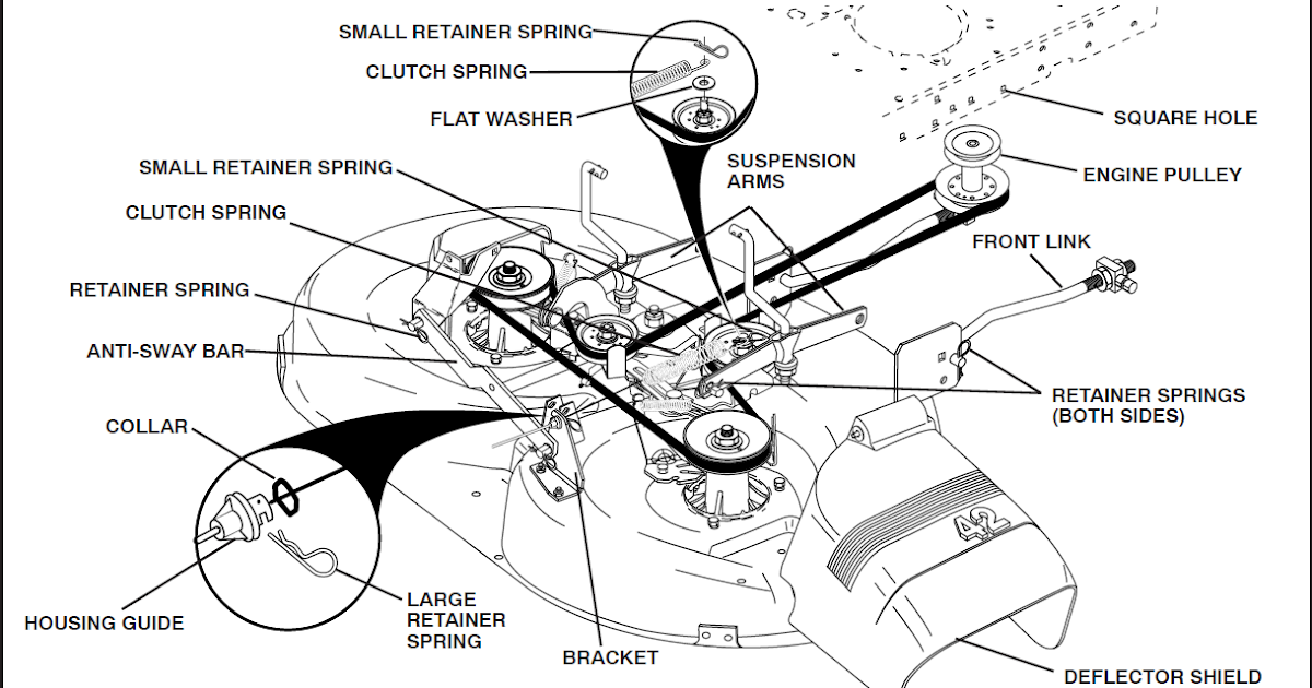 Poulan 38 inch riding mower belt diagram