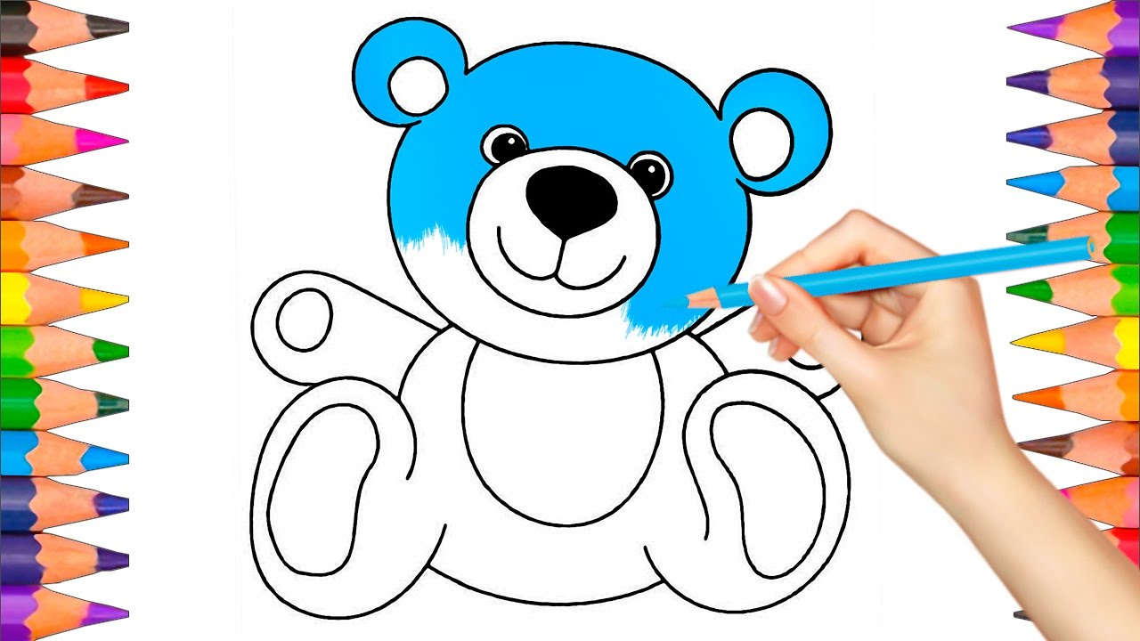 Featured image of post Teddy Bear Drawing With Colour - Erase any unnecessary lines and color in the drawing.