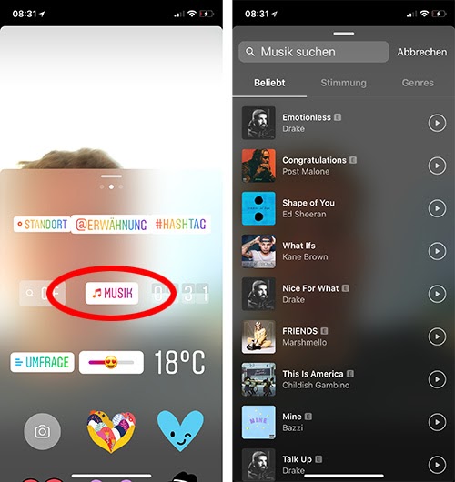 Instagram In Music Story Effect