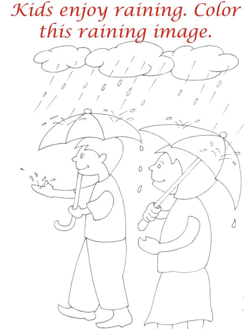Simple Rainy Season Drawing For Class 1 - canvas-log