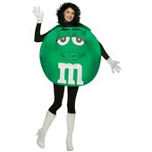 M&Ms Green Poncho Adult Costume