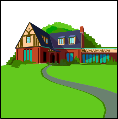 Halaman Rumah Vektor