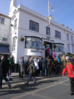 Queue at the Magpie Cafe