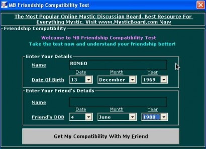 Test online dating